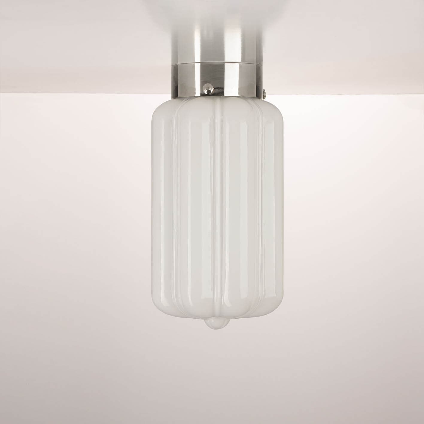 Plafon Deco szkło opalowe, nikiel, Embassy Interiors - 76248