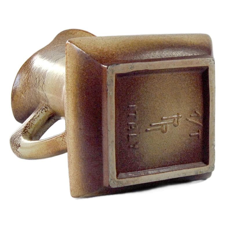 Beżowy wazon ceramiczny, proj. R. Rigon dla Bertoncello, Włochy, lata 60. - 6354