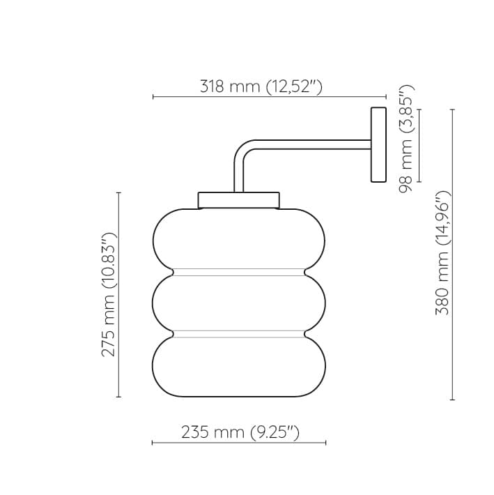 Kinkiet Bibe szkło, nikiel, Embassy Interiors - 76202