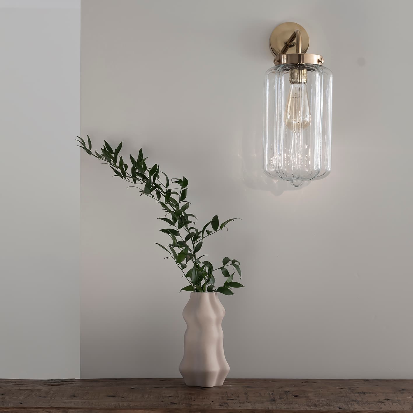 Kinkiet Deco szło jasne, mosiądz, Embassy Interiors - 76168