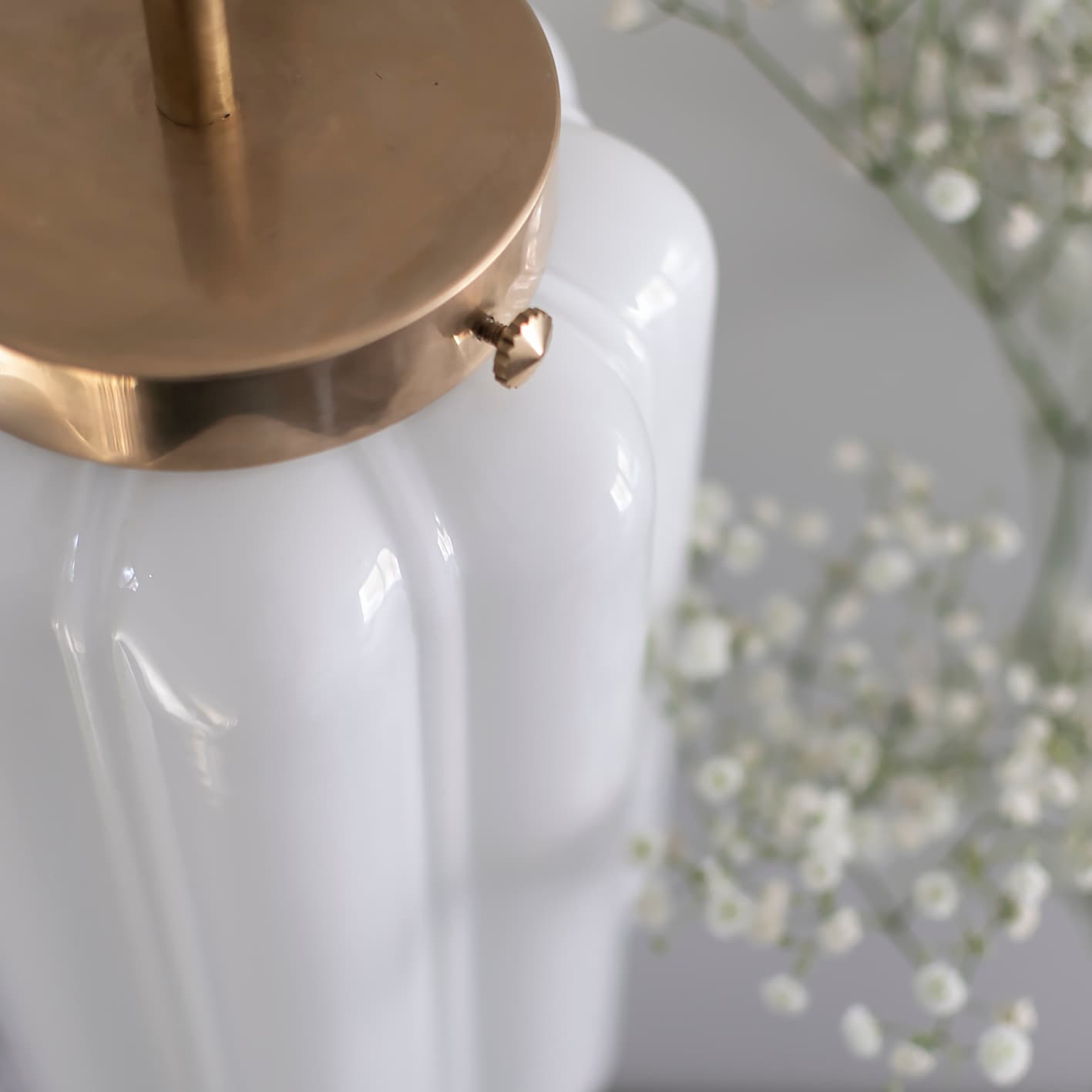 Kinkiet Deco szło opalowe, mosiądz, Embassy Interiors - 79975