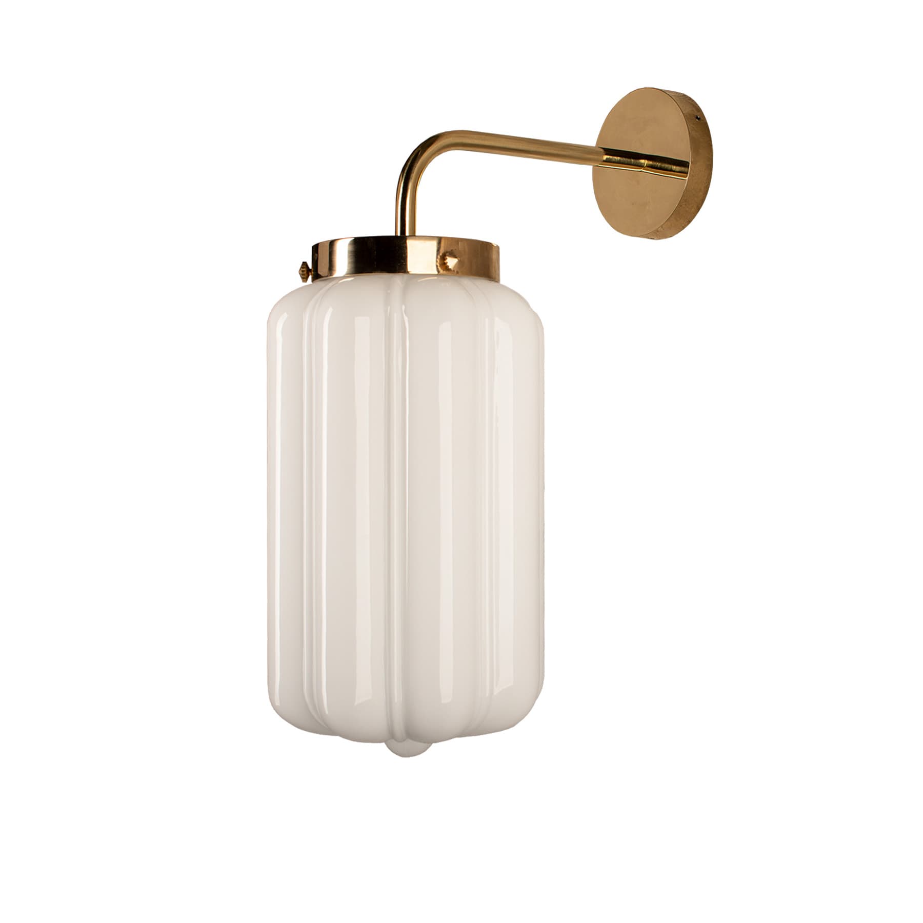 Kinkiet Deco szło opalowe, mosiądz, Embassy Interiors