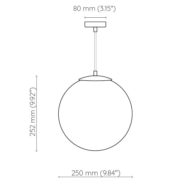Lampa wisząca Kula Refleksyjna 250 szkło, nikiel, Embassy Interiors - 76155