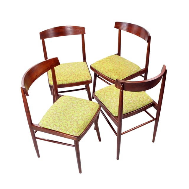 Zestaw czterech krzeseł, dąb brązowy, TON, Czechosłowacja, lata 60. - WYMIARY