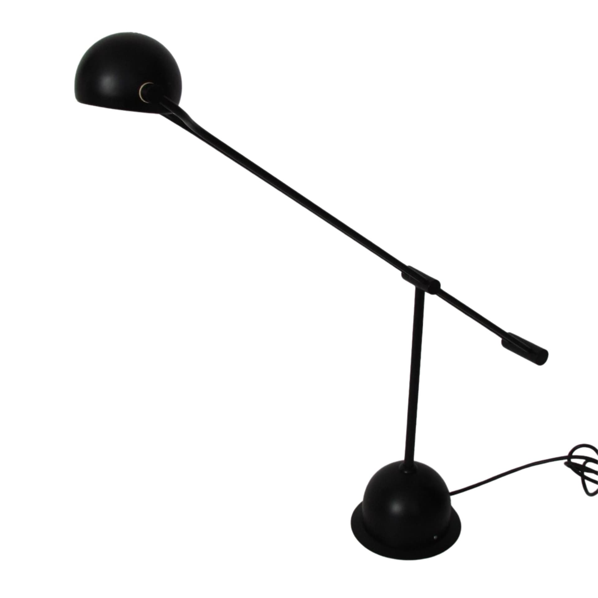 Lampa biurkowa, czarny, metal, Niemcy, lata 90.