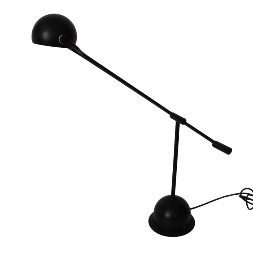 Lampa biurkowa, czarny, metal, Niemcy, lata 90.