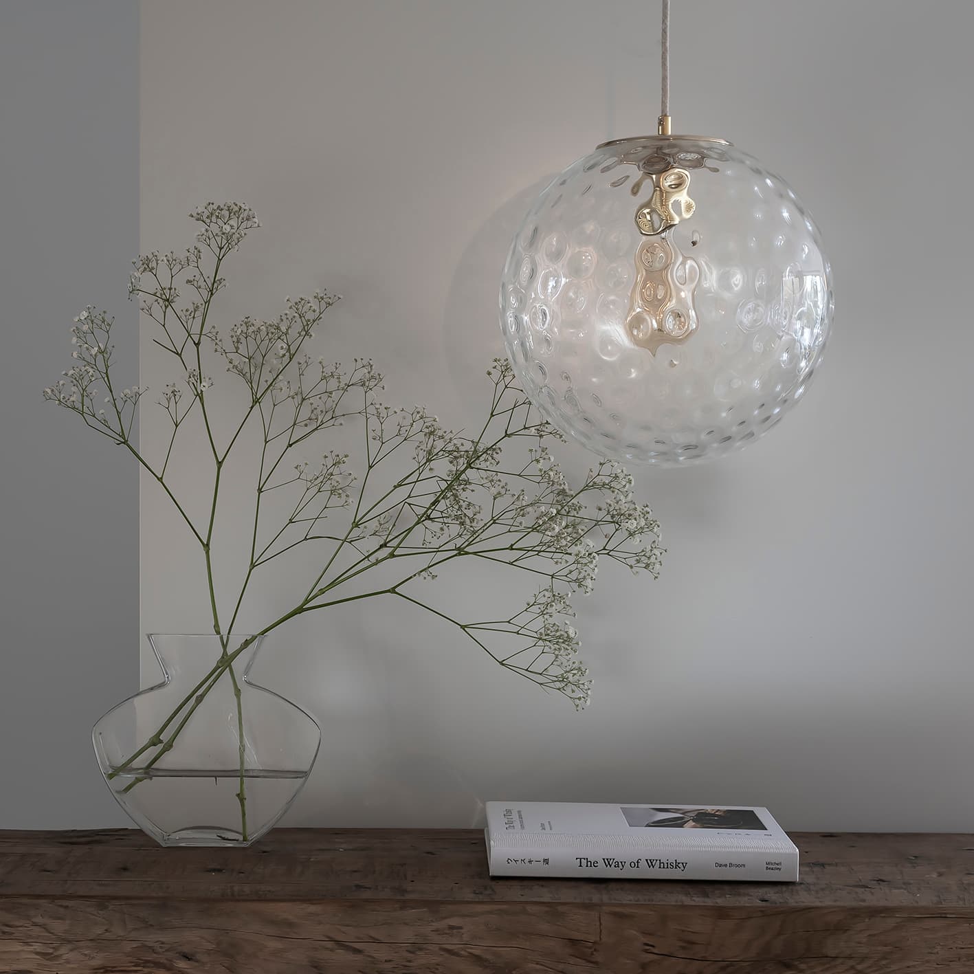 Lampa wisząca Kula Refleksyjna 250 szkło, mosiądz, Embassy Interiors - 77420