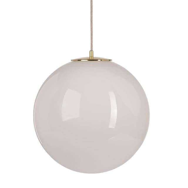 Lampa wisząca Biała Kula 350 szkło, mosiądz, Embassy Interiors - WYMIARY