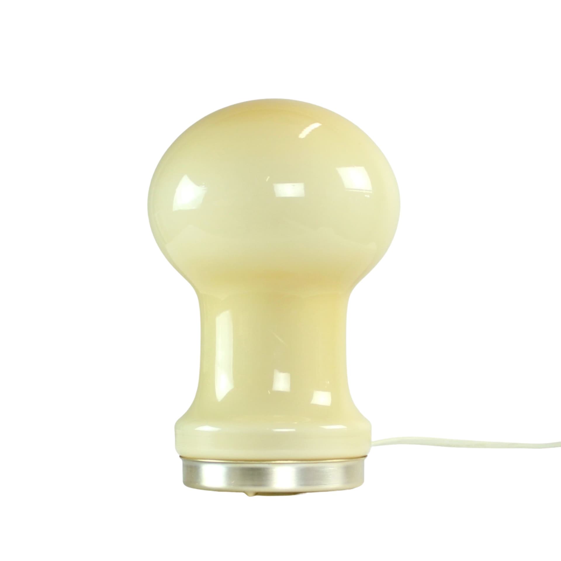 Lampa stołowa, beżowa, szkło, proj. I. Jakes, OPP Jihlava, Czechosłowacja, lata 60. - 92366