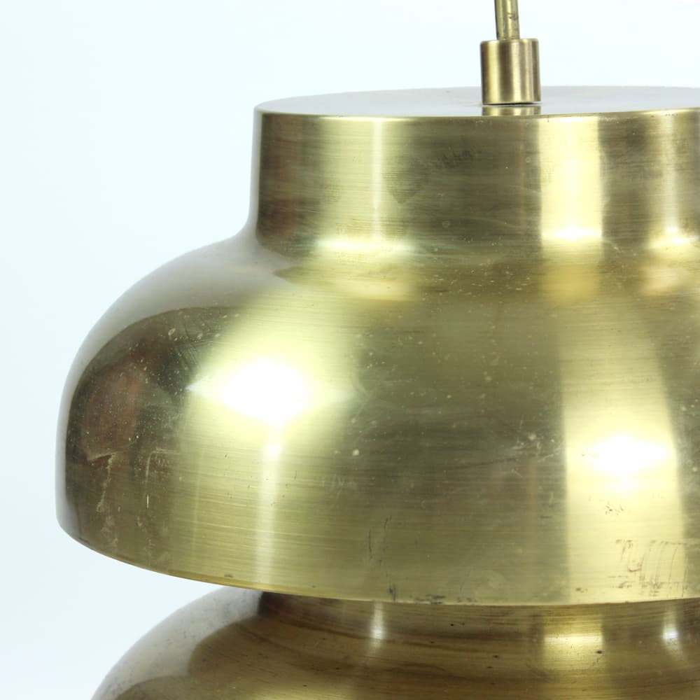 Ceiling lamp, golden brass, Czechoslovakia, 1960s. - 91004