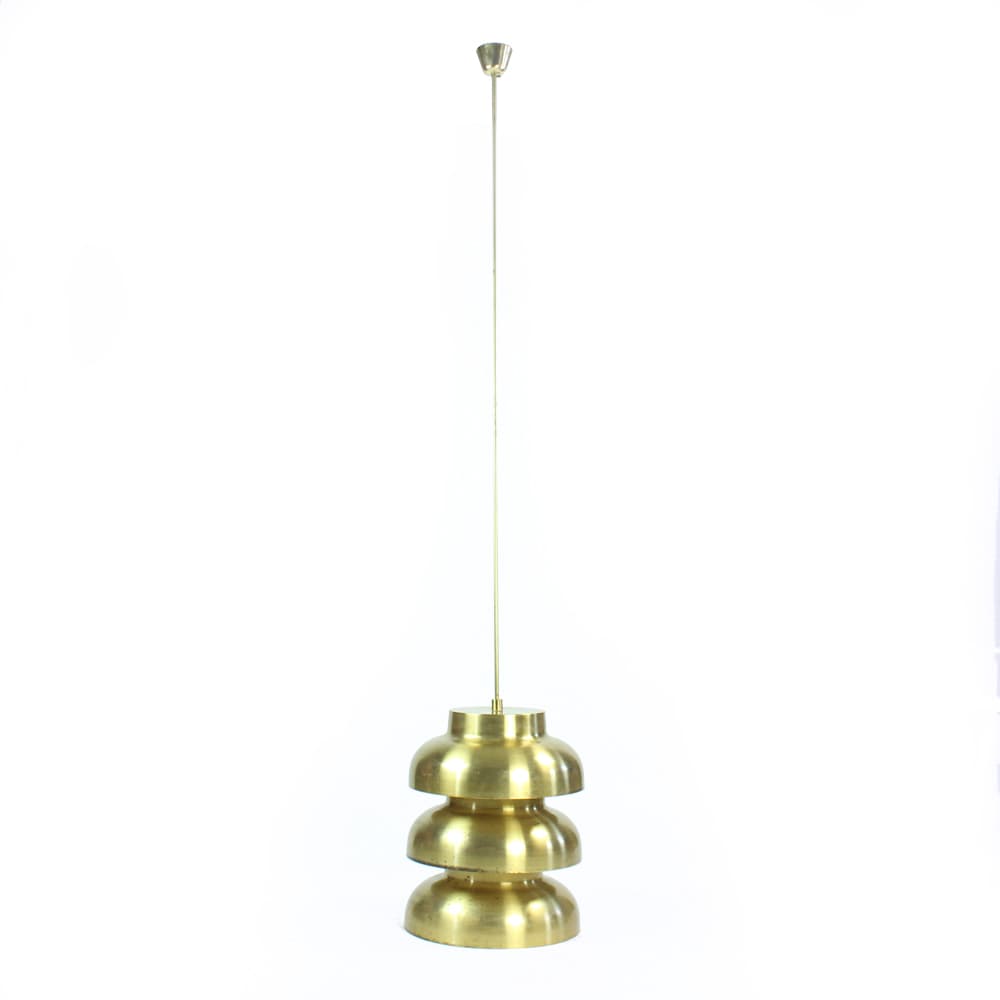 Ceiling lamp, golden brass, Czechoslovakia, 1960s. - 90997
