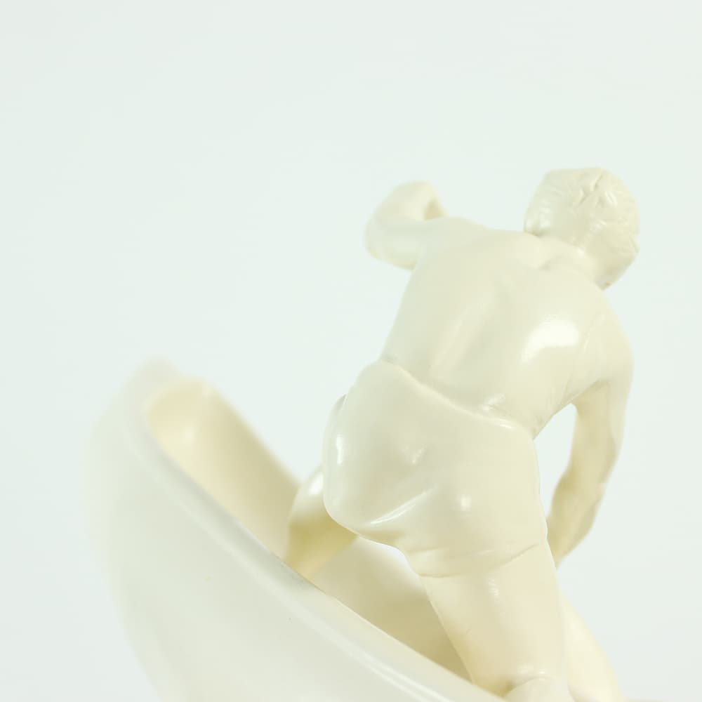 Sculpture of rower, ivory white ceramic, Jihokera, Czechoslovakia, 1960s. - 91016