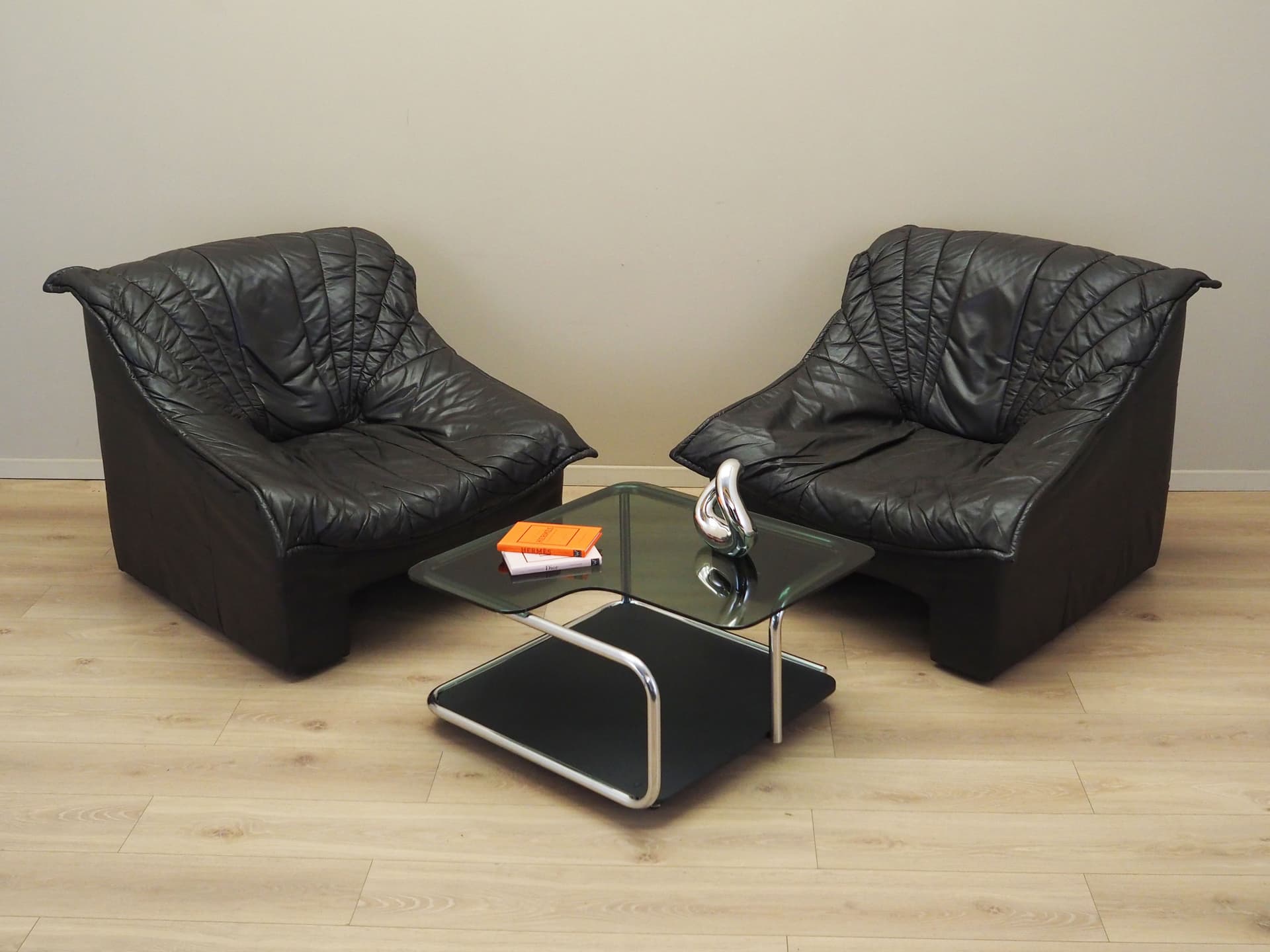 Armchair, dark brown natural leather, Italy, 1960s. - 78773