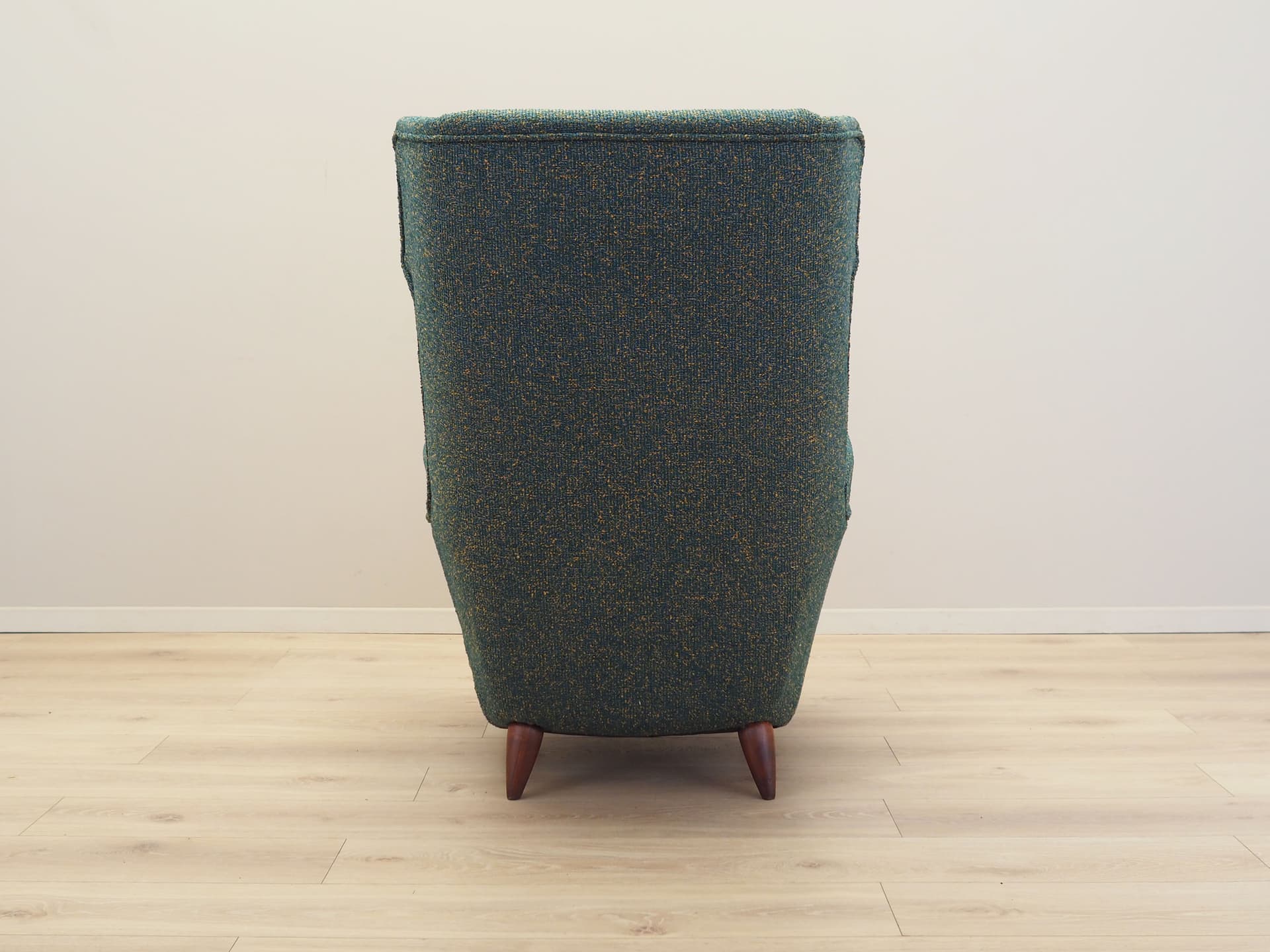 Lounge chair, green fabric, Italy, 1970s. - 78865