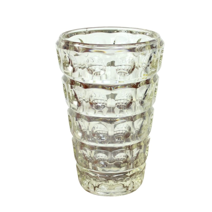 Wazon, transparentny, szkło, proj. F. Peceny, Hermanova Hut, Czechosłowacja, lata 60.