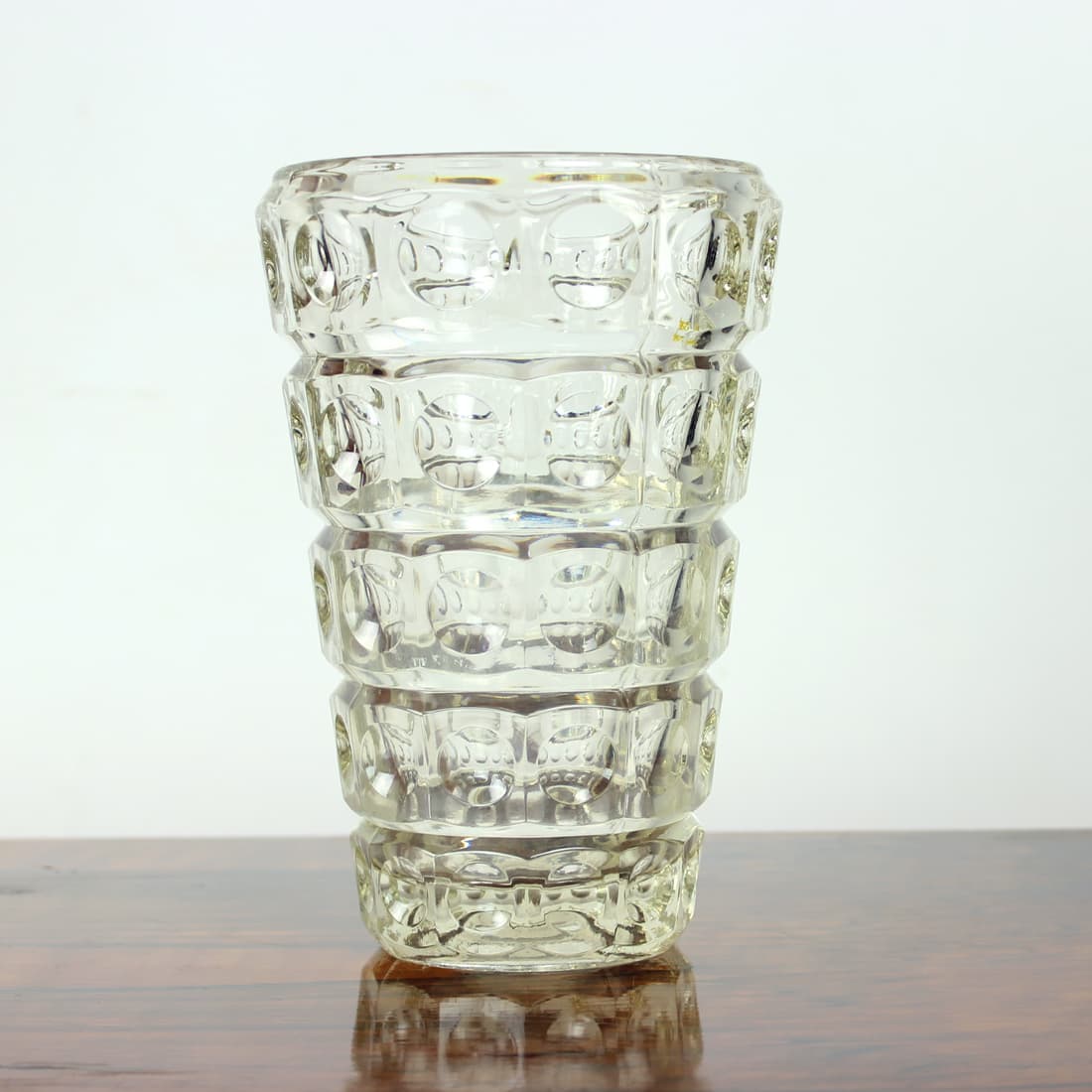 Wazon, transparentny, szkło, proj. F. Peceny, Hermanova Hut, Czechosłowacja, lata 60. - 91142