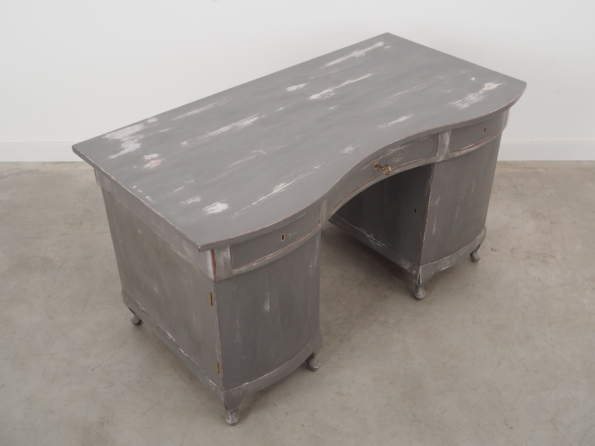 Biurko, ciemnoszary, mahoń, Dania, lata 60. - 78966