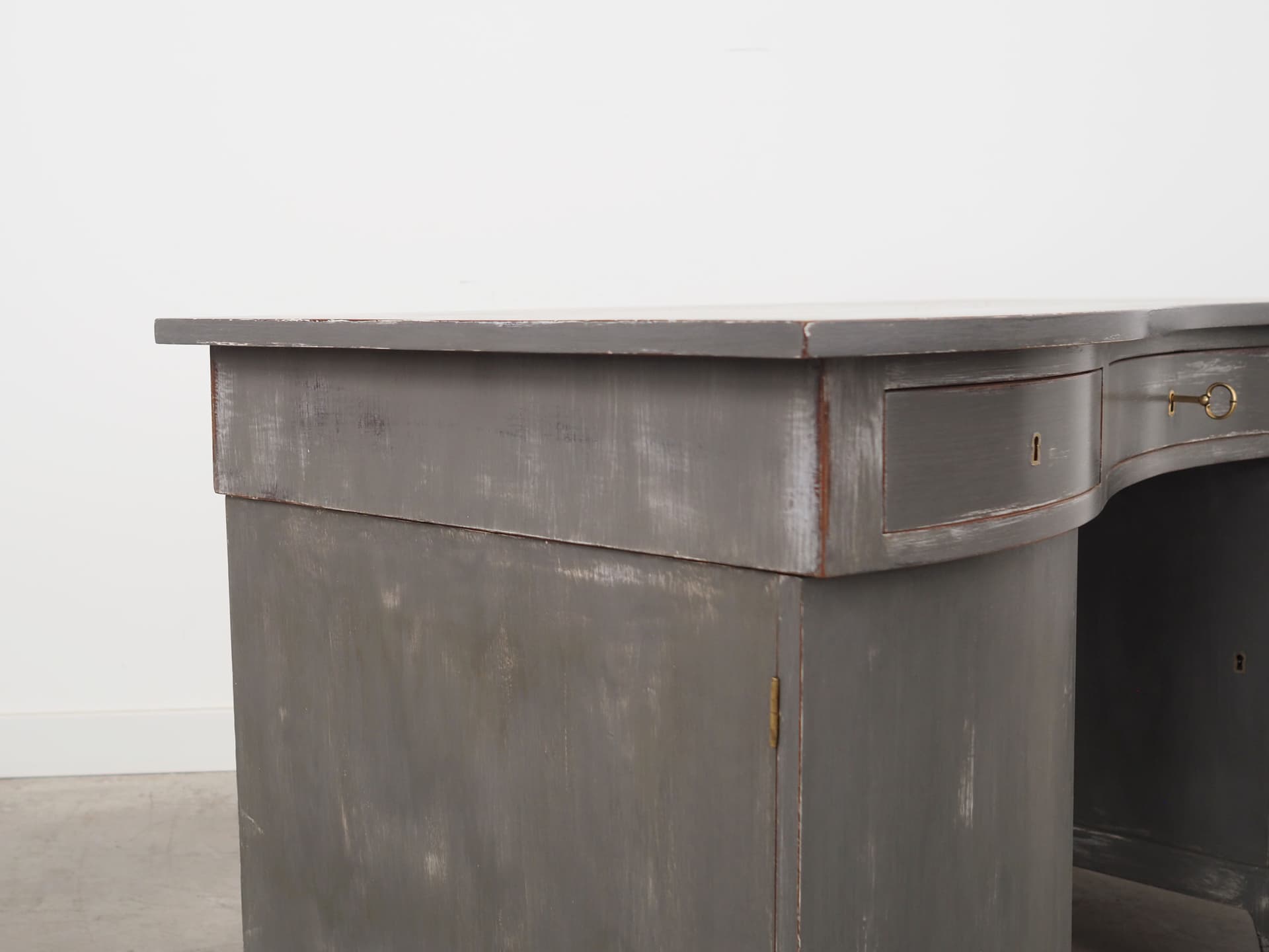 Biurko, ciemnoszary, mahoń, Dania, lata 60. - 78968