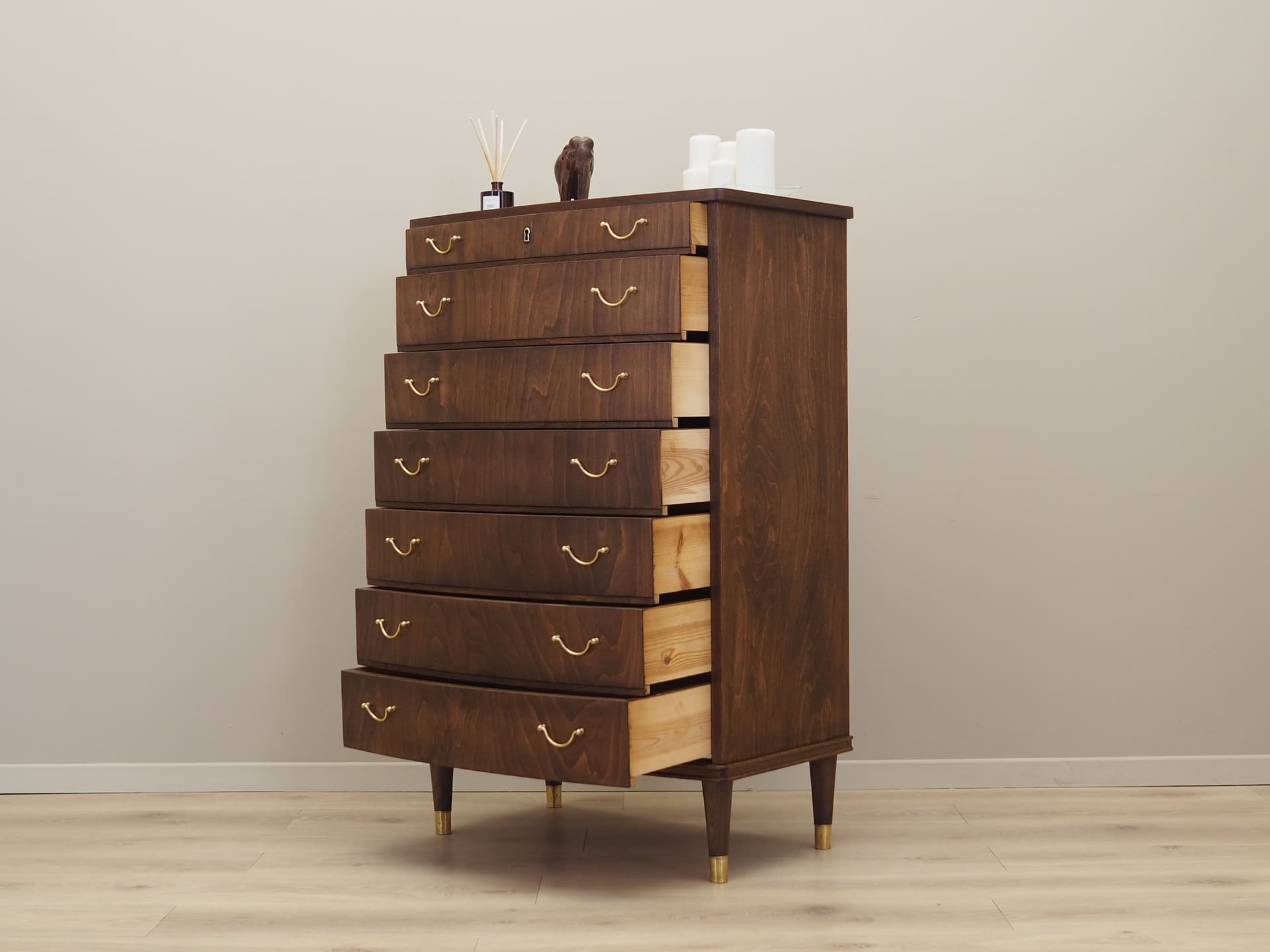 Cabinet, dark brown walnut, Denmark, 1960s. - 79030