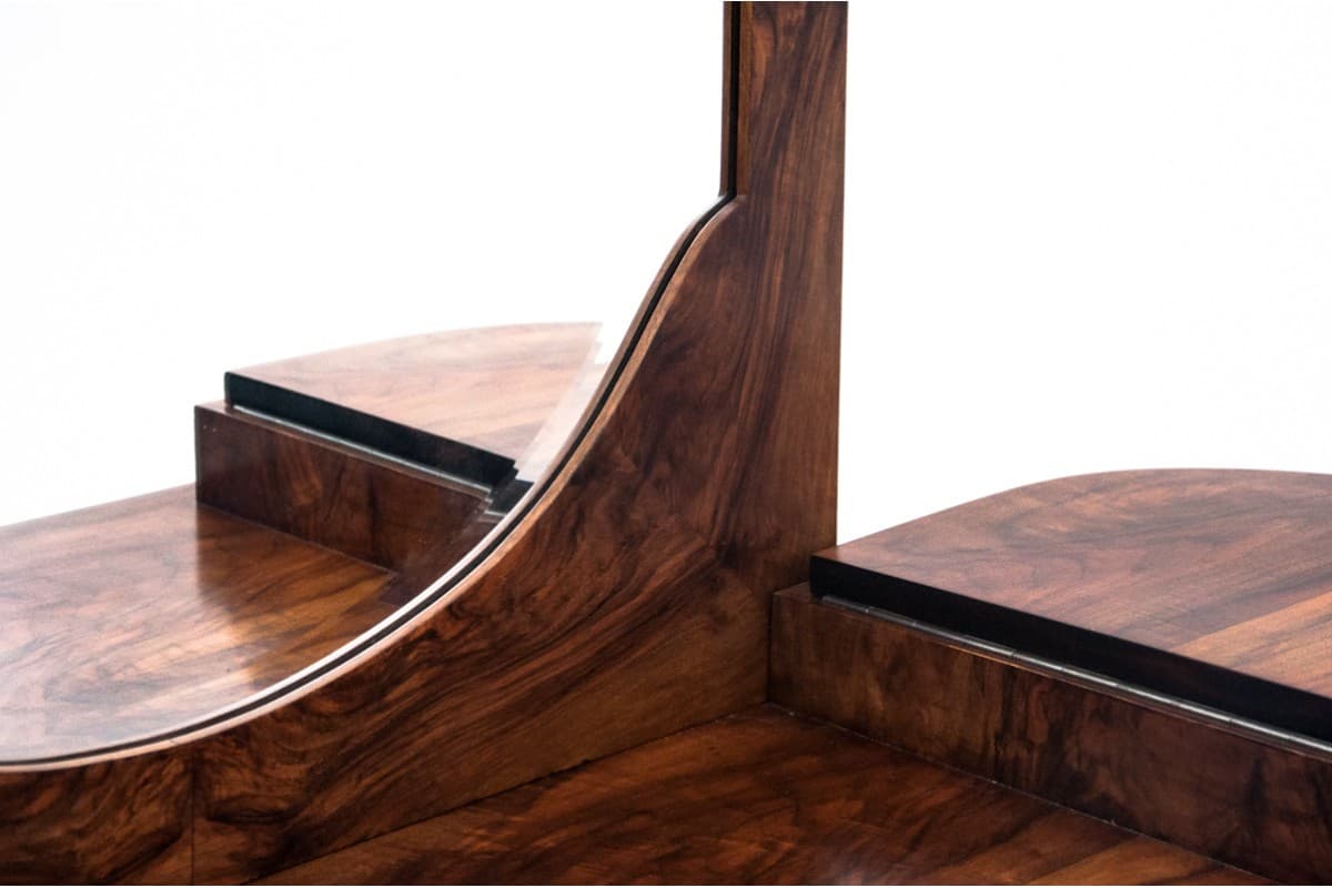 Orzechowa toaletka art deco, Włochy, lata 20. - 57596