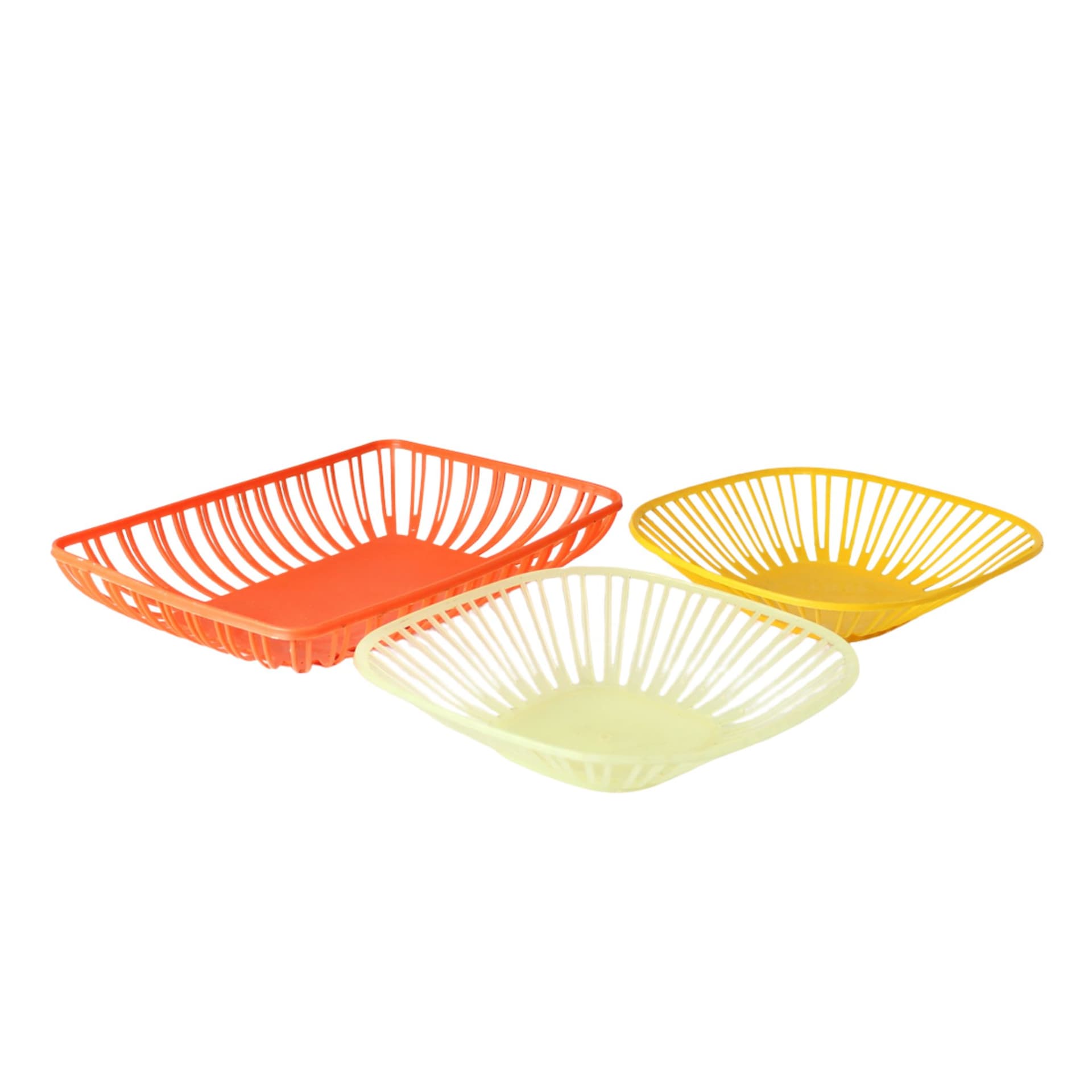 Zestaw koszyków, multikolor, plastik, Czechosłowacja, lata 60. - 94024