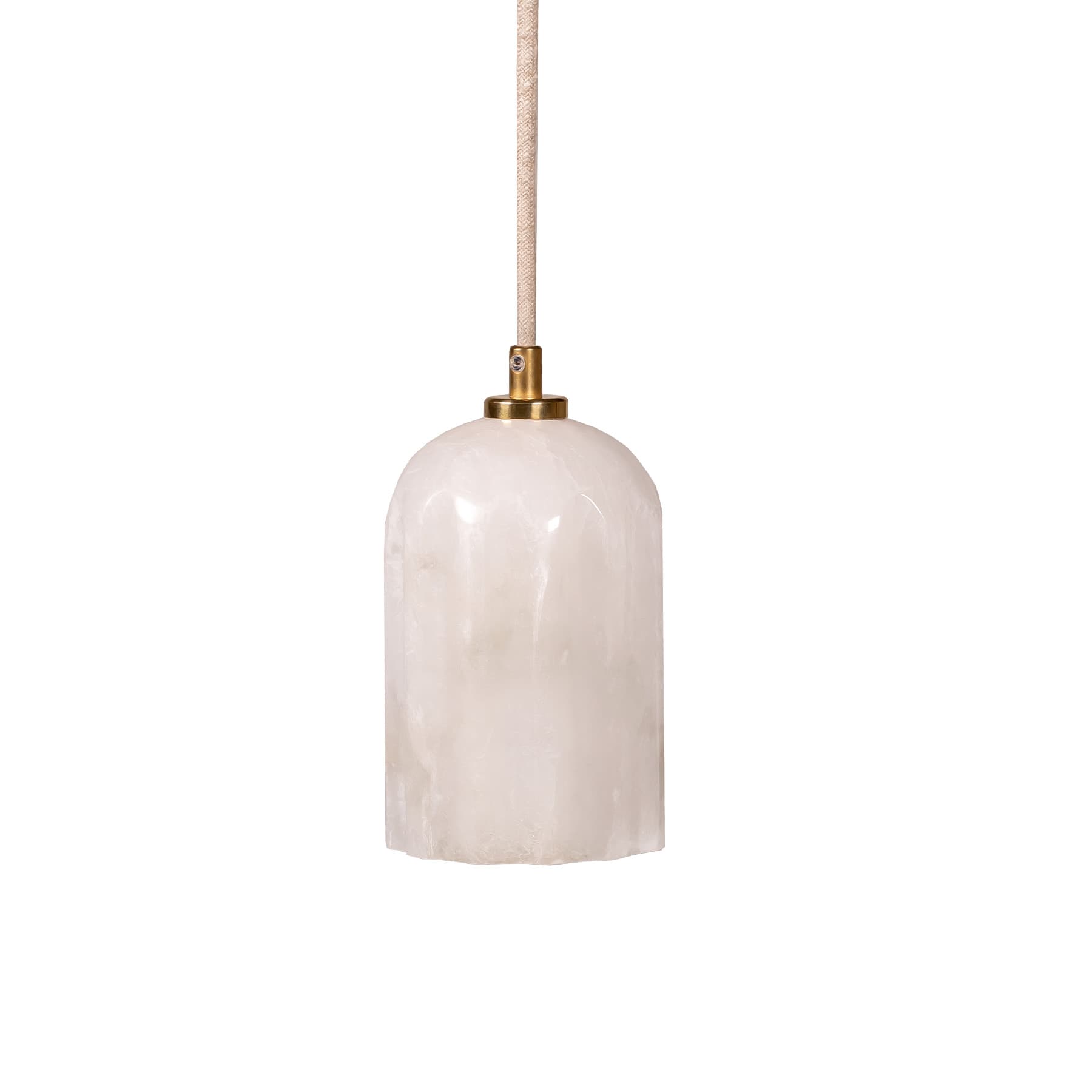 Lampa wisząca Urania biały alabaster, mosiądz, Embassy Interiors