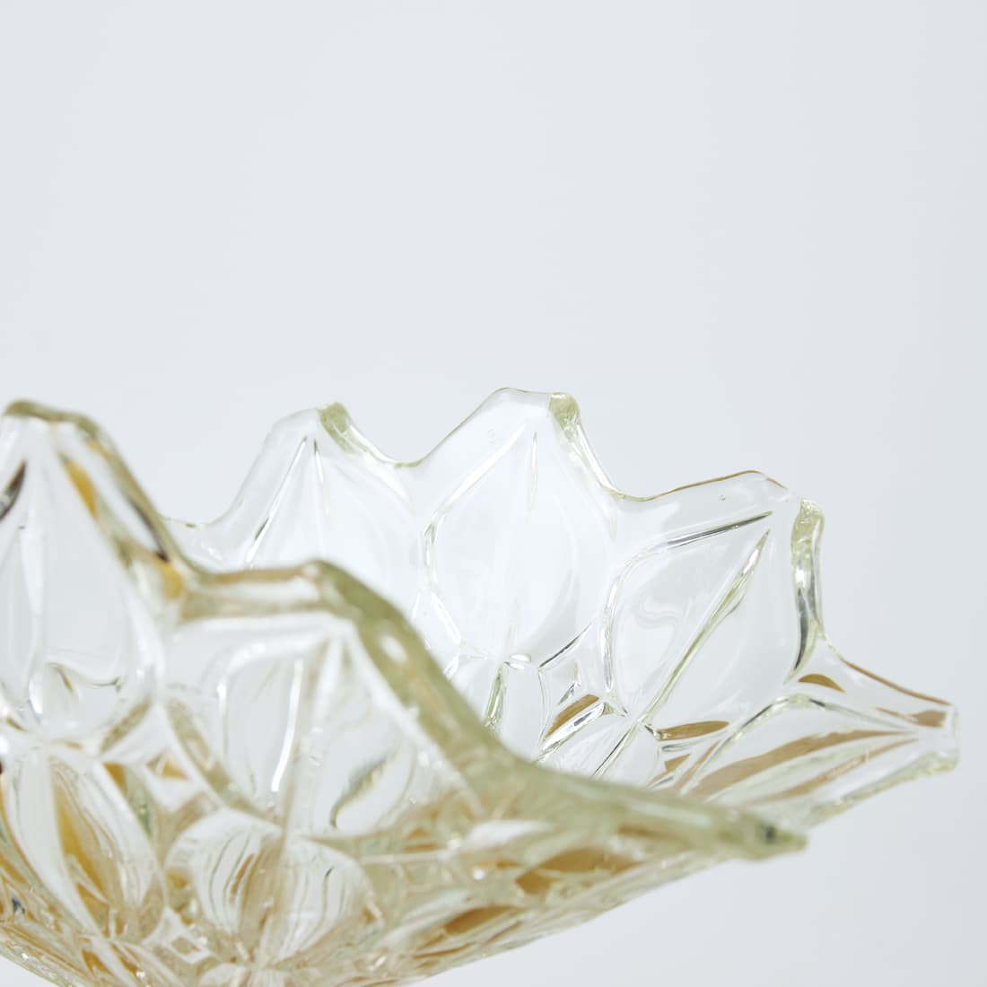Bowl Tulip, transparent glass, Hermanova Hut, Czechoslovakia, 1950s - 91195