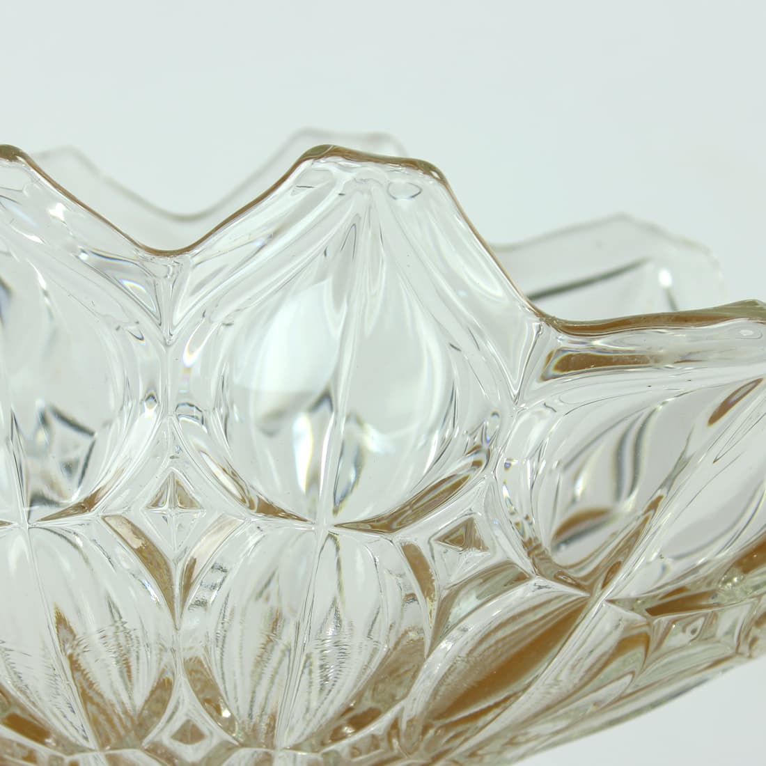 Bowl Tulip, transparent glass, Hermanova Hut, Czechoslovakia, 1950s - 91197