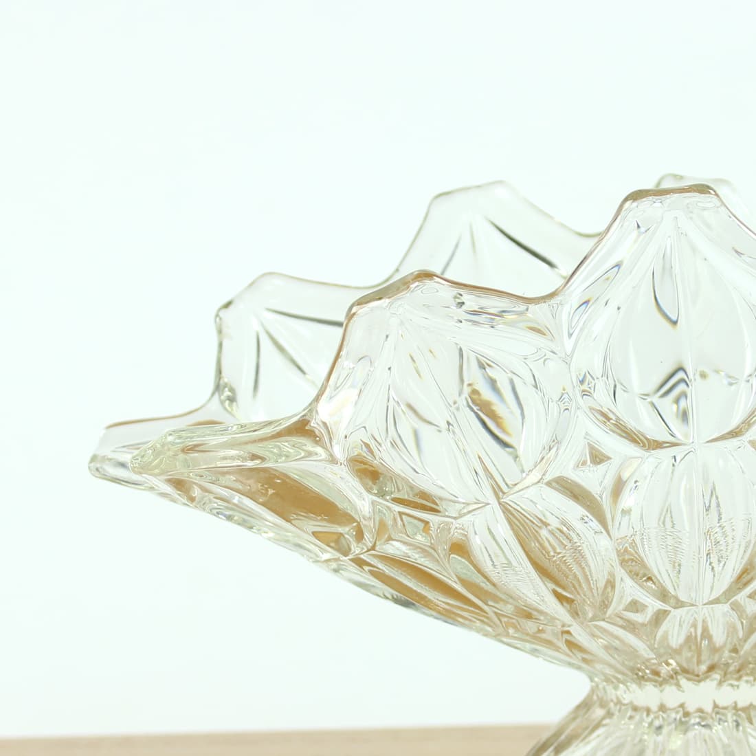 Bowl Tulip, transparent glass, Hermanova Hut, Czechoslovakia, 1950s - 91192
