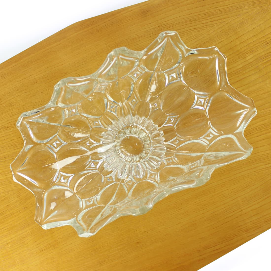 Bowl Tulip, transparent glass, Hermanova Hut, Czechoslovakia, 1950s - 91186