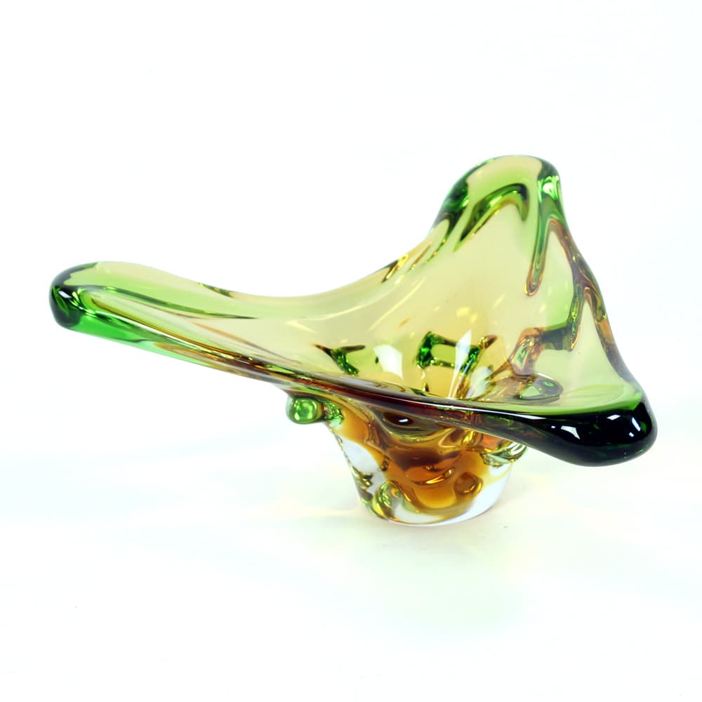 Bowl Niagara, multicolor glass, by F. Zemek, Czechoslovakia, 1960s. - 91226