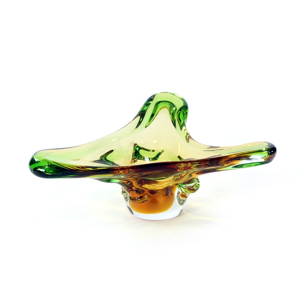 Bowl Niagara, multicolor glass, by F. Zemek, Czechoslovakia, 1960s. - 91228