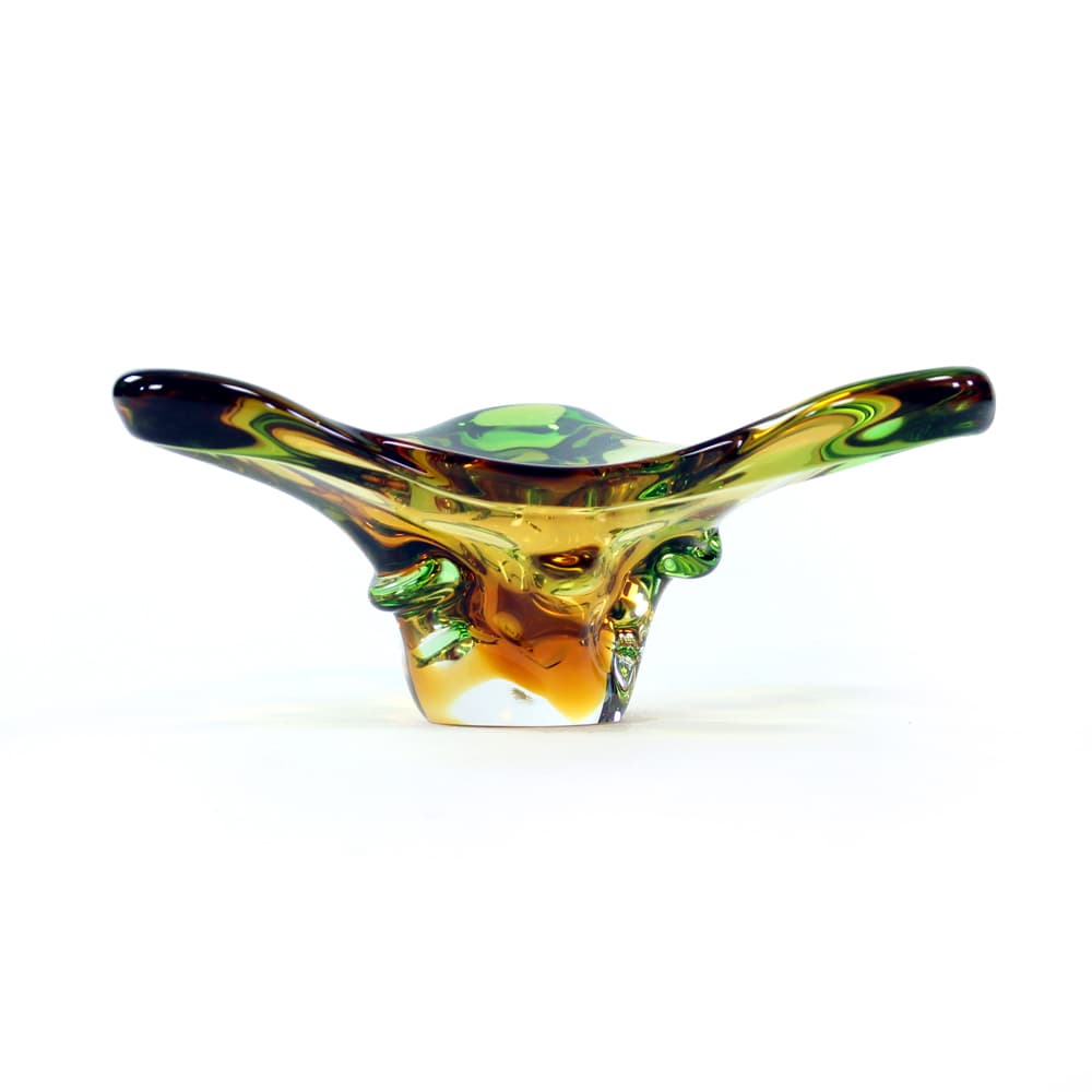 Bowl Niagara, multicolor glass, by F. Zemek, Czechoslovakia, 1960s. - 91229