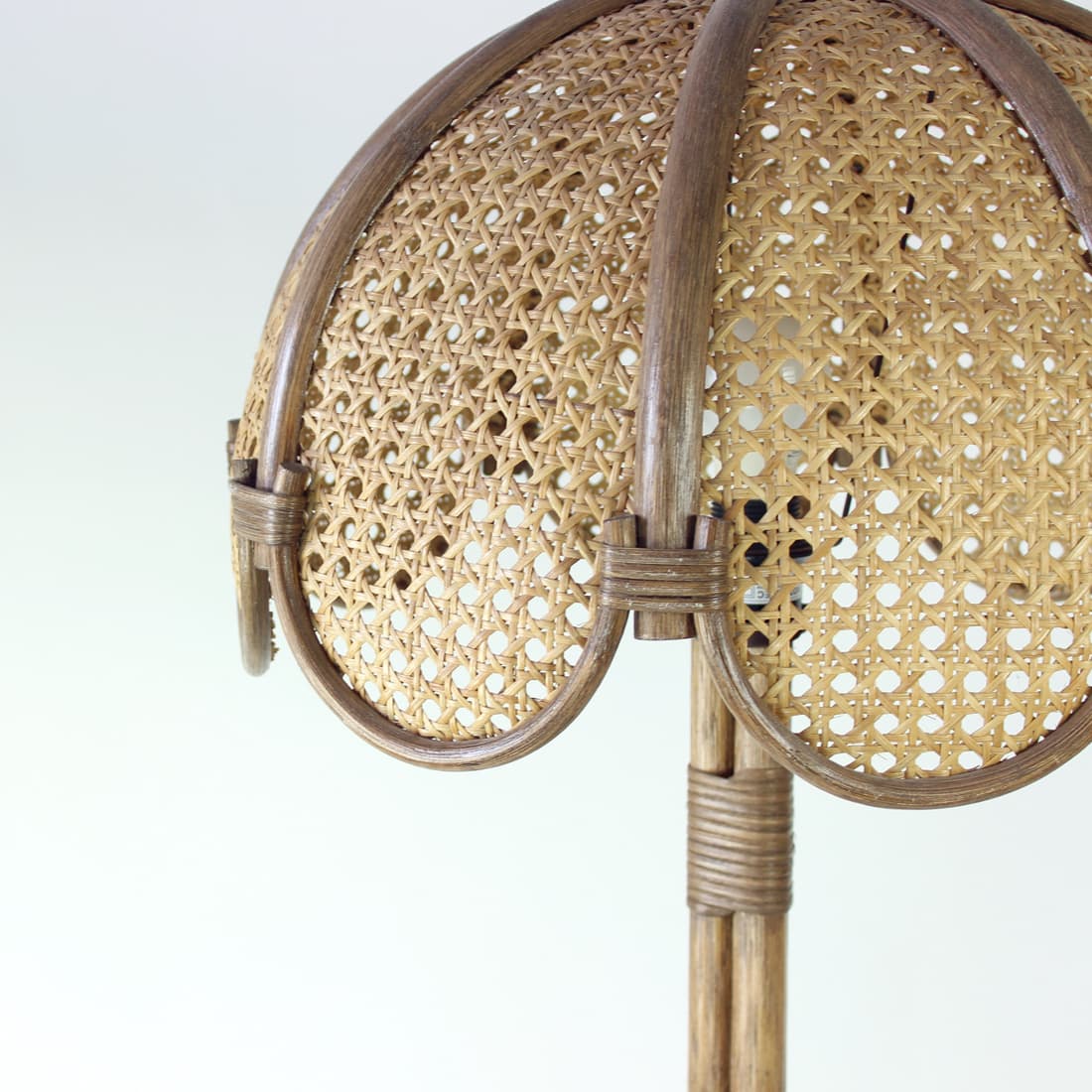 Lampa podłogowa, bambus brązowy, Czechy, lata 90. - 91257