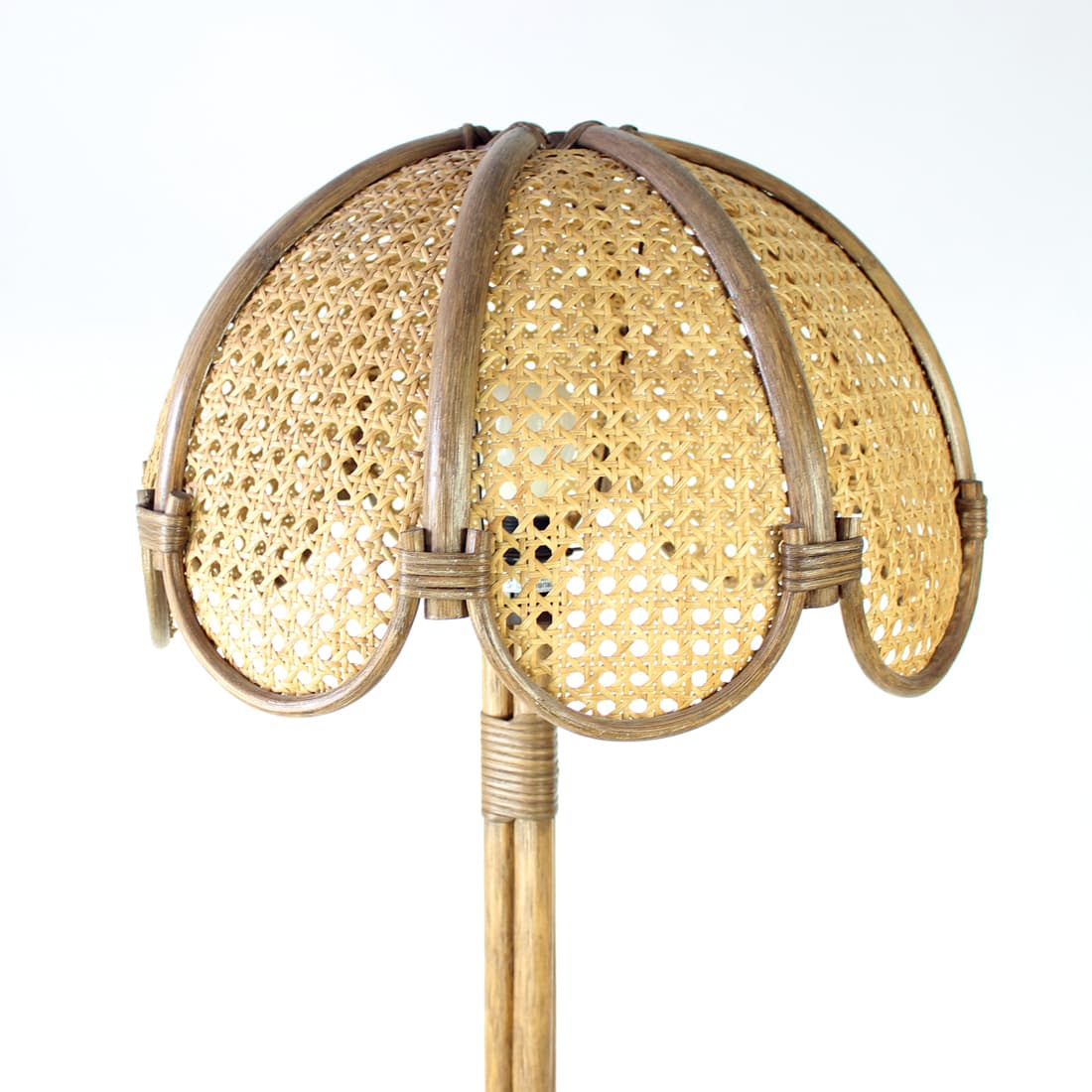 Lampa podłogowa, bambus brązowy, Czechy, lata 90. - 91256