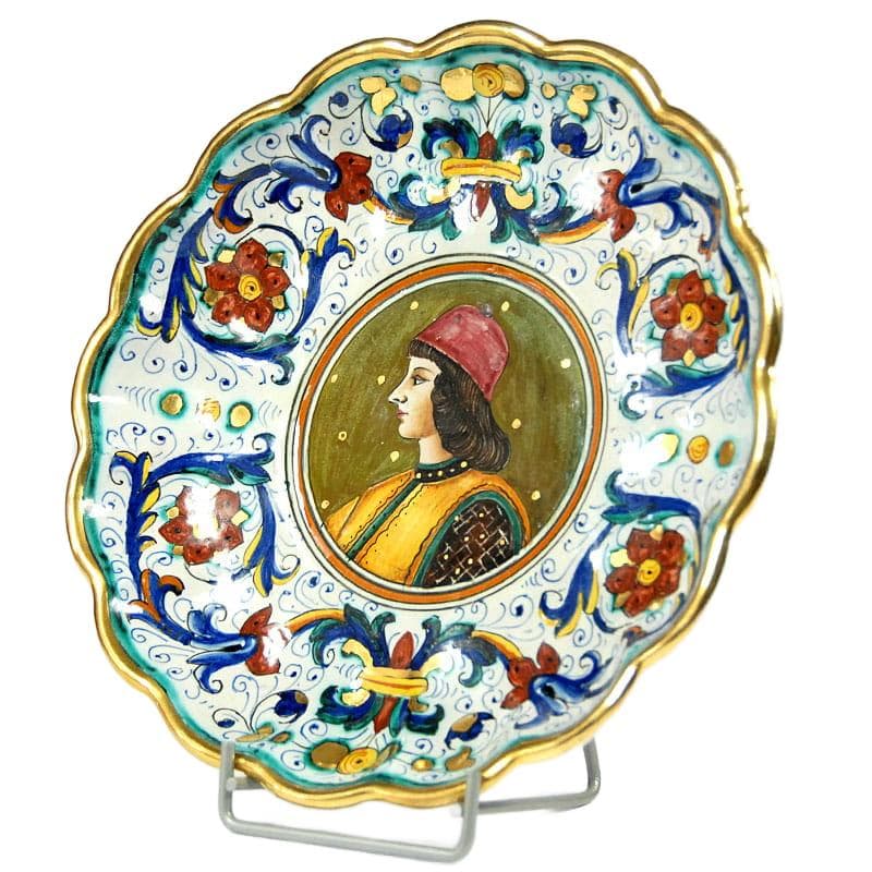 Dekoracyjna majolikowa patera, Ars Artigiana, Włochy, lata 70. - 6261