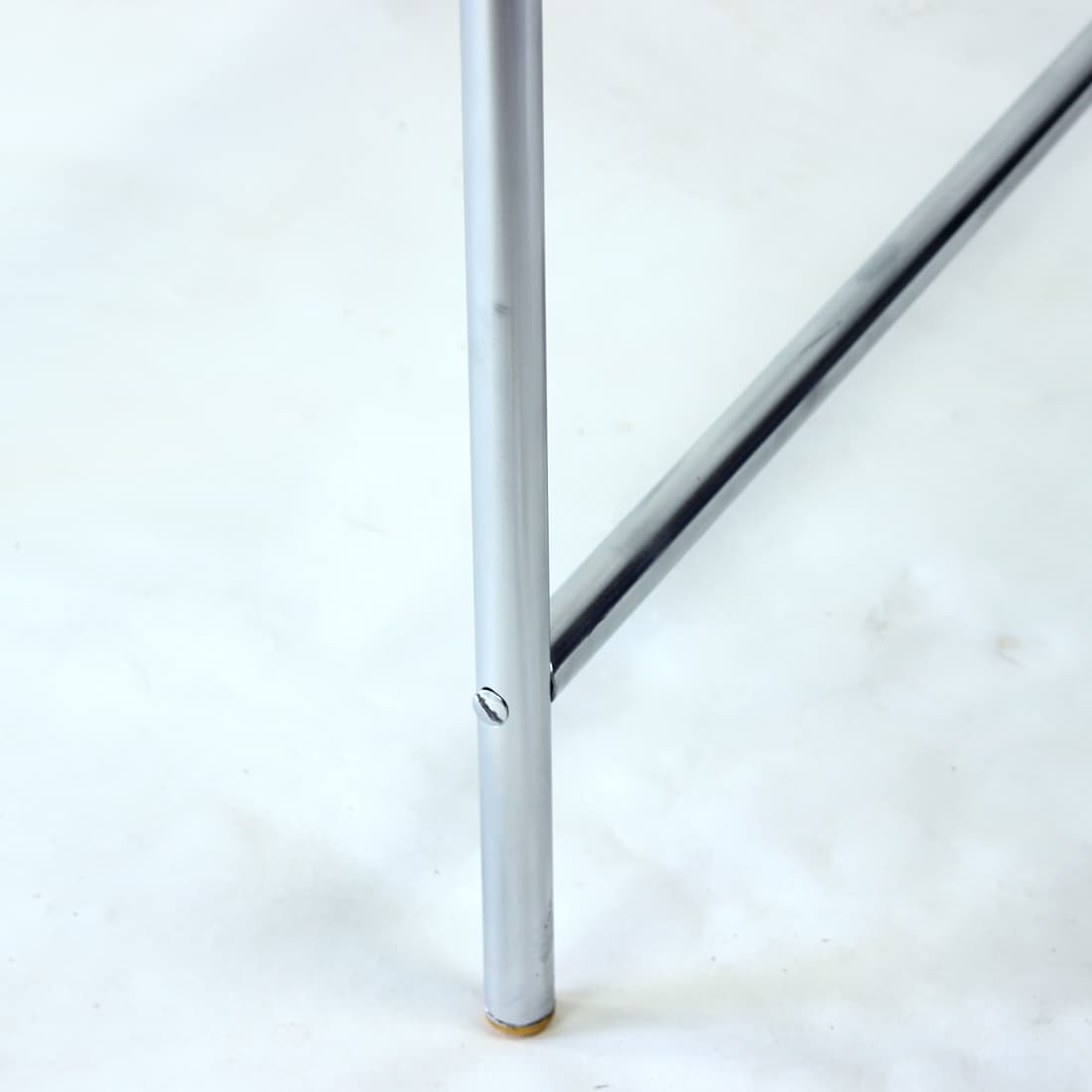 Stolik boczny, szary, formika, stal chromowana, Czechosłowacja, lata 60. - 91356