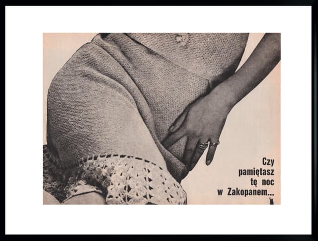 Zdjęcie prasowe CZY PAMIĘTASZ TĘ NOC W ZAKOPANEM?, 30x40 cm, szkło czarne, Polska, lata 60. - WYMIARY