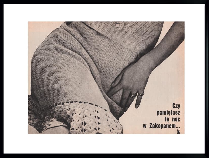 Zdjęcie prasowe CZY PAMIĘTASZ TĘ NOC W ZAKOPANEM?, 30x40 cm, szkło czarne, Polska, lata 60.