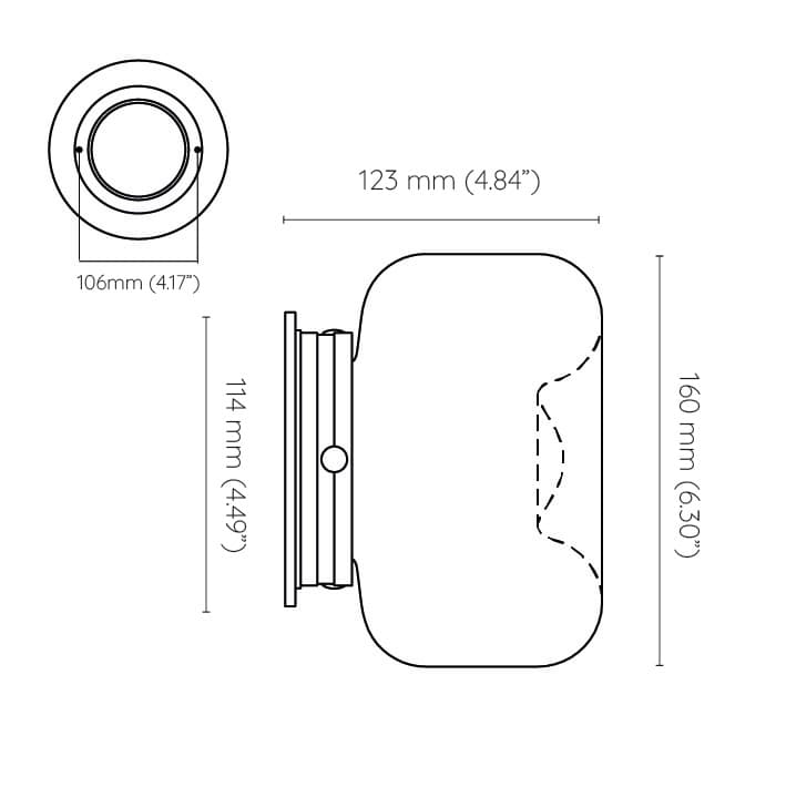 Kinkiet Buoy szło opalowe, mosiądz, Embassy Interiors - 80354