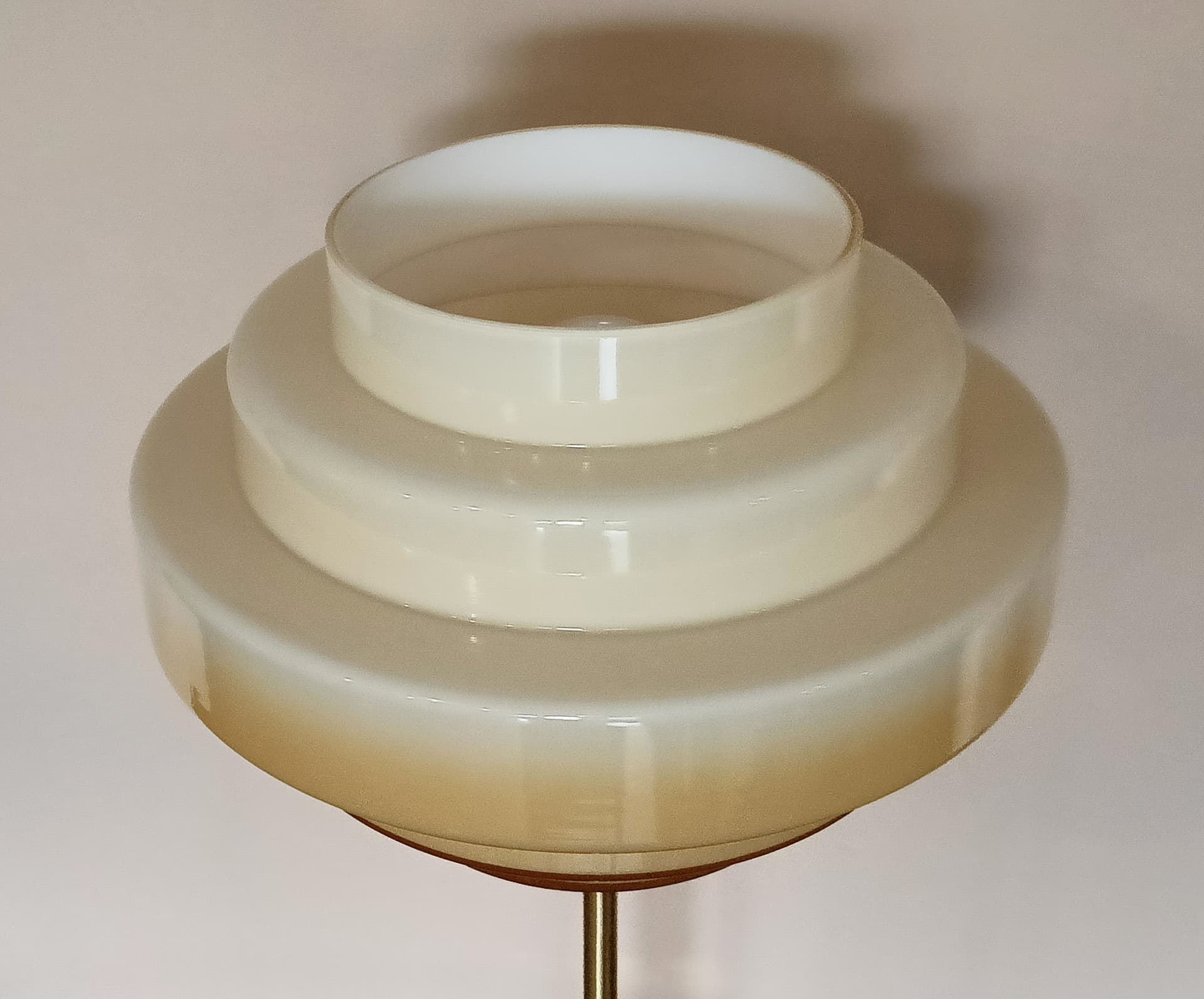 Desk Lamp Space Age, orange, glass, metal, Germany, 1970s. - 80377