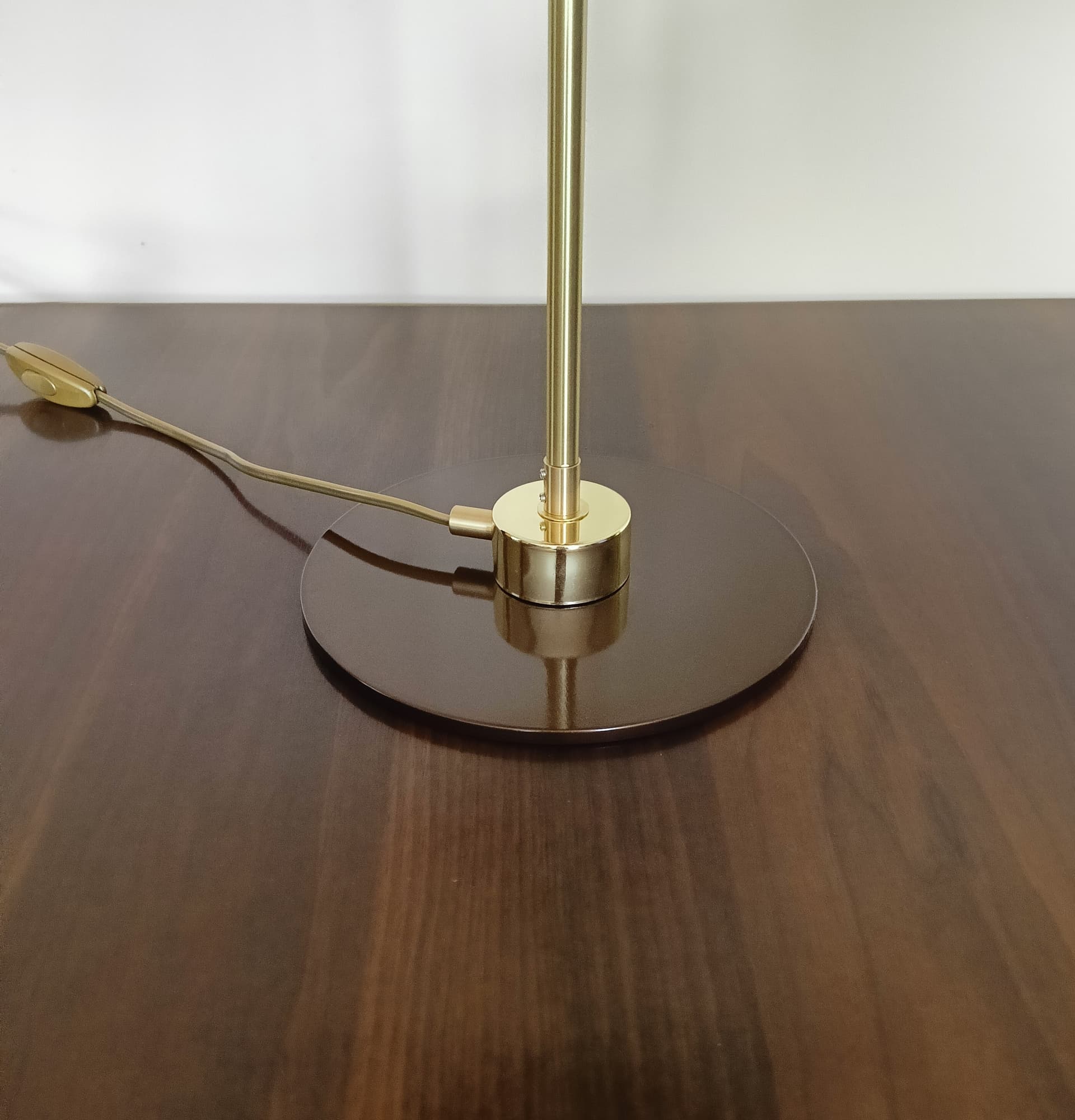 Lampa biurkowa, żółty, szkło, Niemcy, lata 70. - 80438