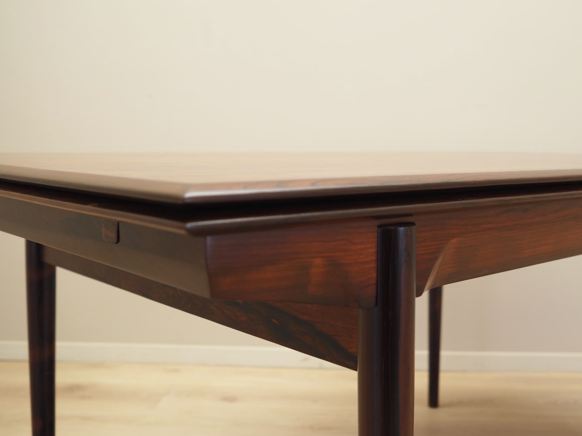 Dining table, dark brown rosewood, Denmark, 1970s. - 80496