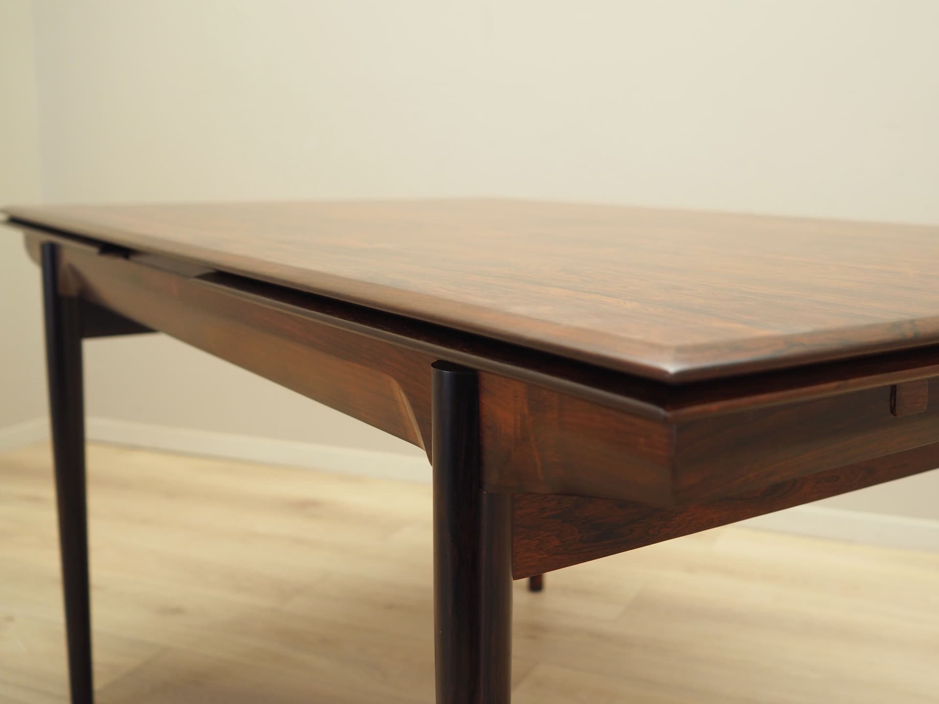 Dining table, dark brown rosewood, Denmark, 1970s. - 80497