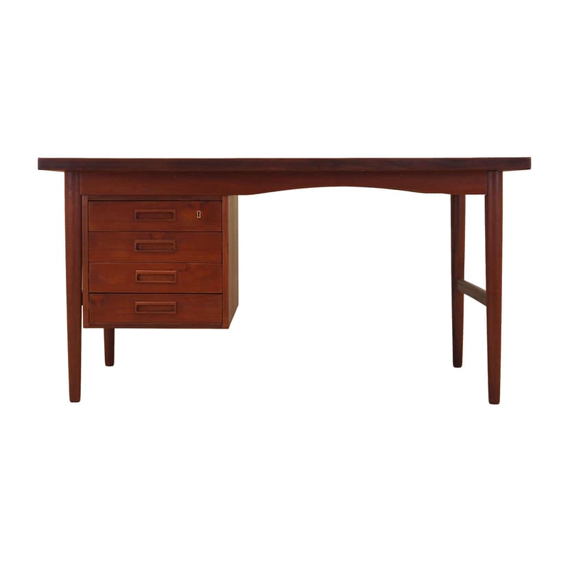 Biurko, teak brązowy, Dania, lata 70.