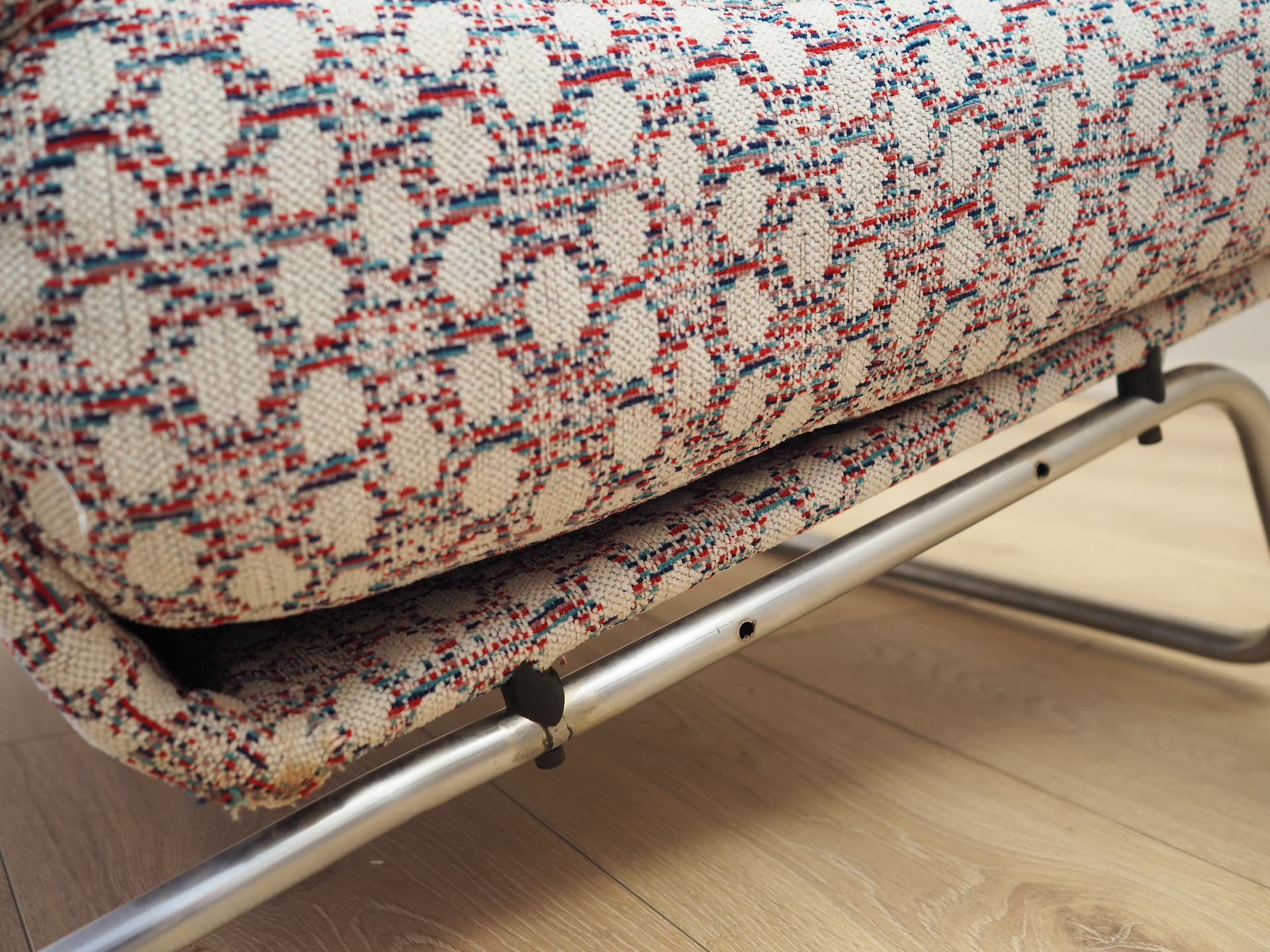 Para foteli wypoczynkowych, multikolor, tkanina, metal, Włochy, lata 70. - 80691