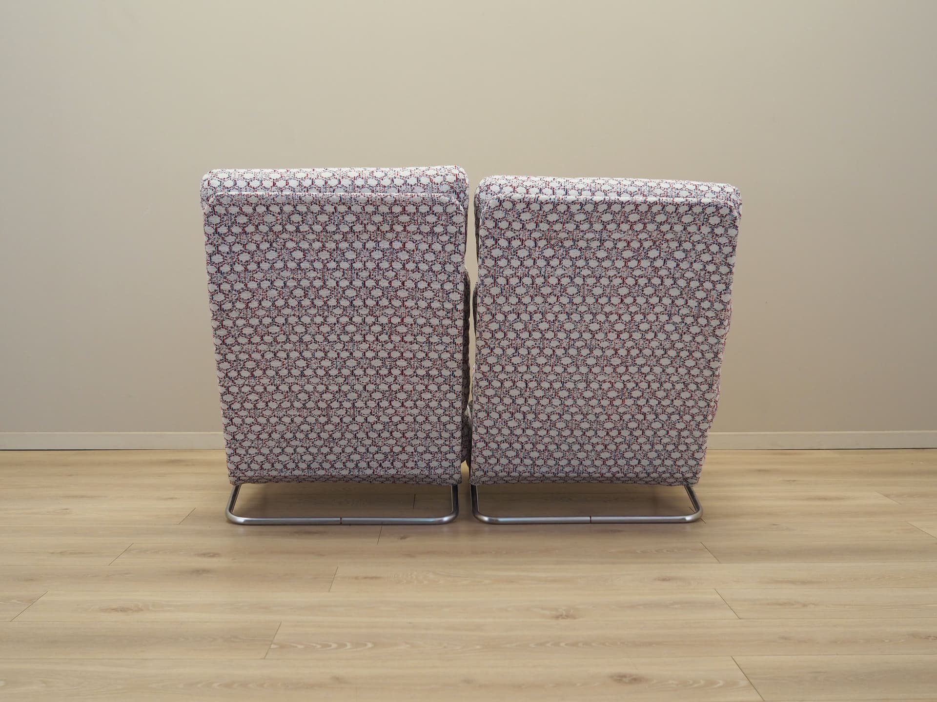 Para foteli wypoczynkowych, multikolor, tkanina, metal, Włochy, lata 70. - 80687