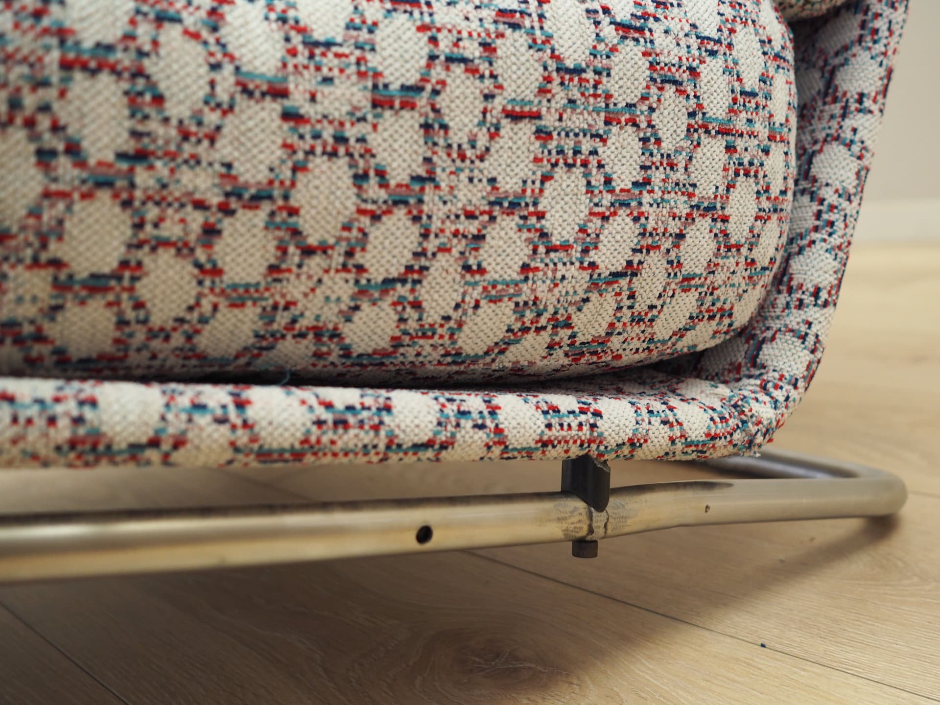 Para foteli wypoczynkowych, multikolor, tkanina, metal, Włochy, lata 70. - 80689