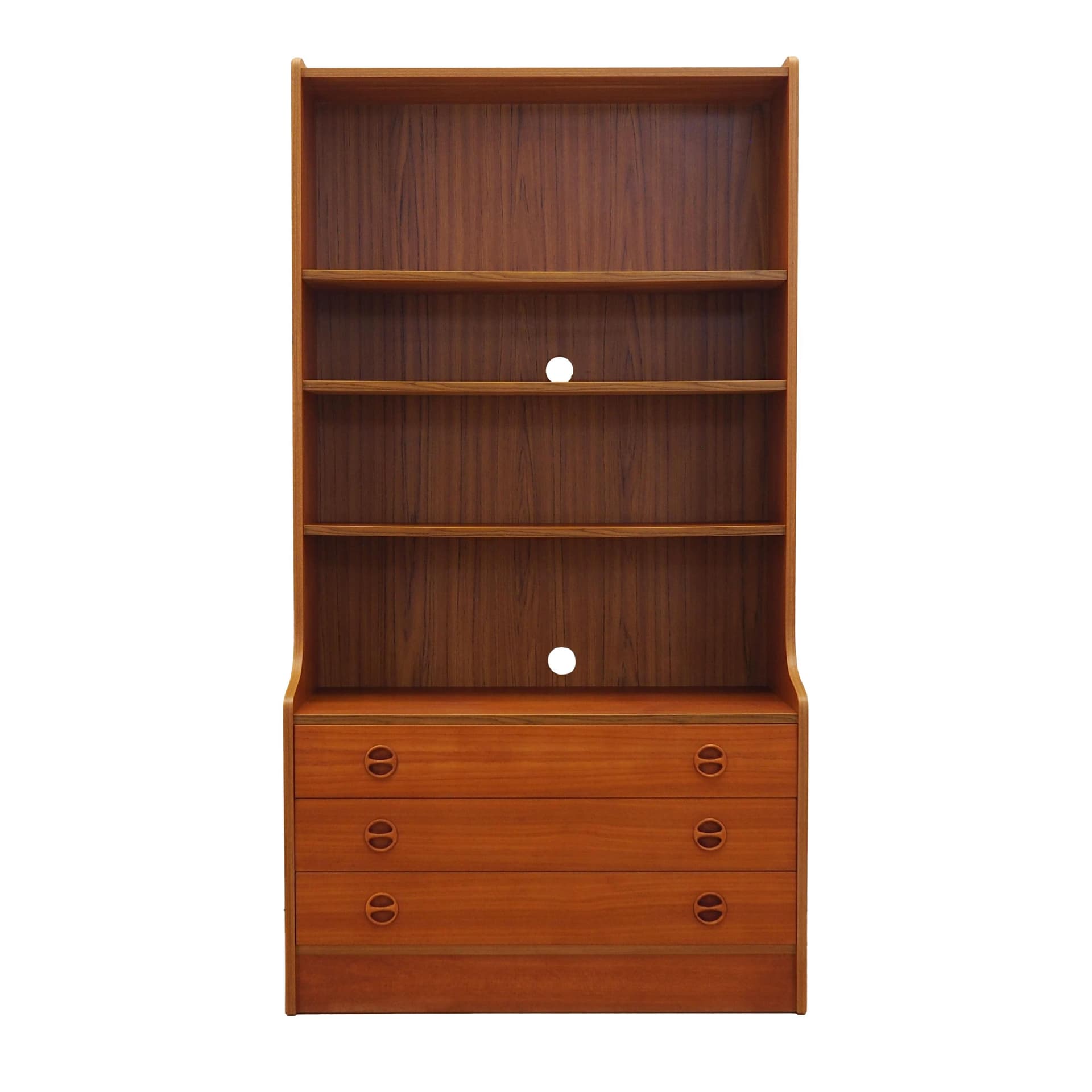 Bookcase, brown teak, Denmark, 1960s.