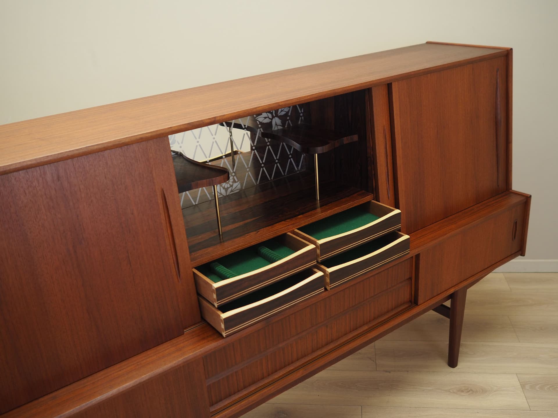 Highboard, teak brązowy, Dania, lata 70. - 80820